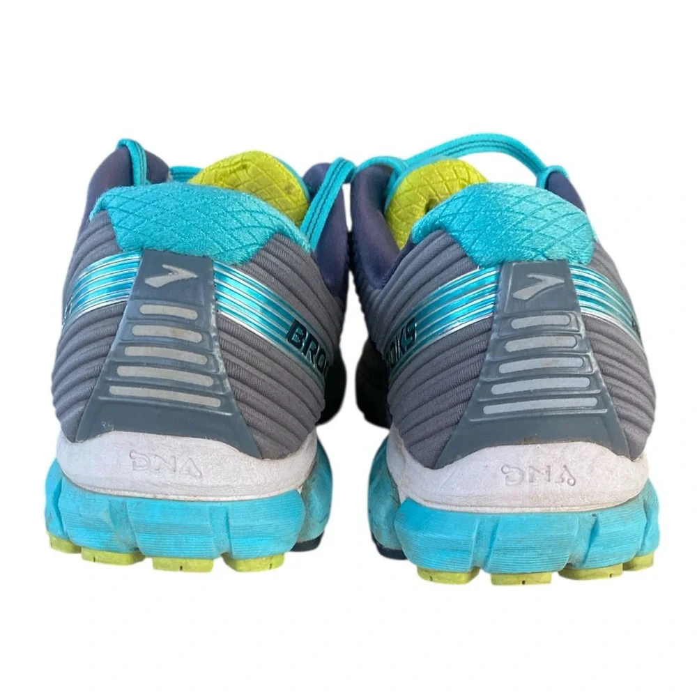 BROOKS Ghost 9 Grey Turquoise Running Athletic Sneakers 1202251B151 Women’s 8.5